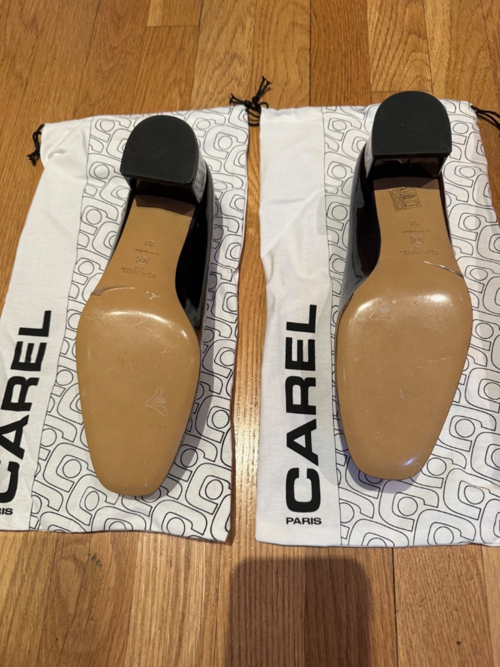 CAREL PARIS - Kina Black Patent Leather Mary Jane Pumps - Picture 4 of 8